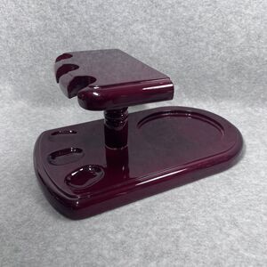 Tobacco Pipe Rack Wood Stand for 3 Smoking Pipes with‎ Stainless Steel Canister